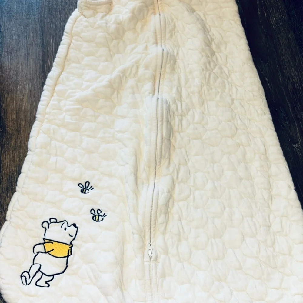 Hanna Andersson the Pooh Cream Quilted Kids Pajama Sleepsack